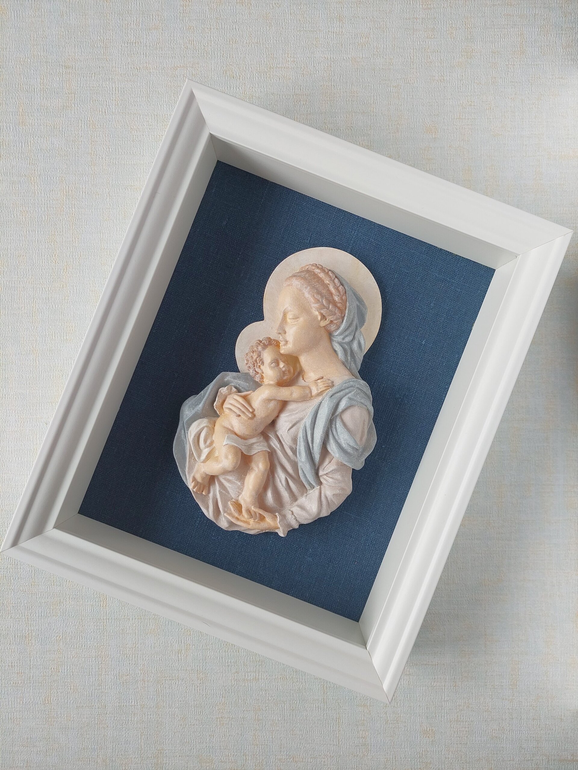 Madre de la Esperanza - lino azul - 2