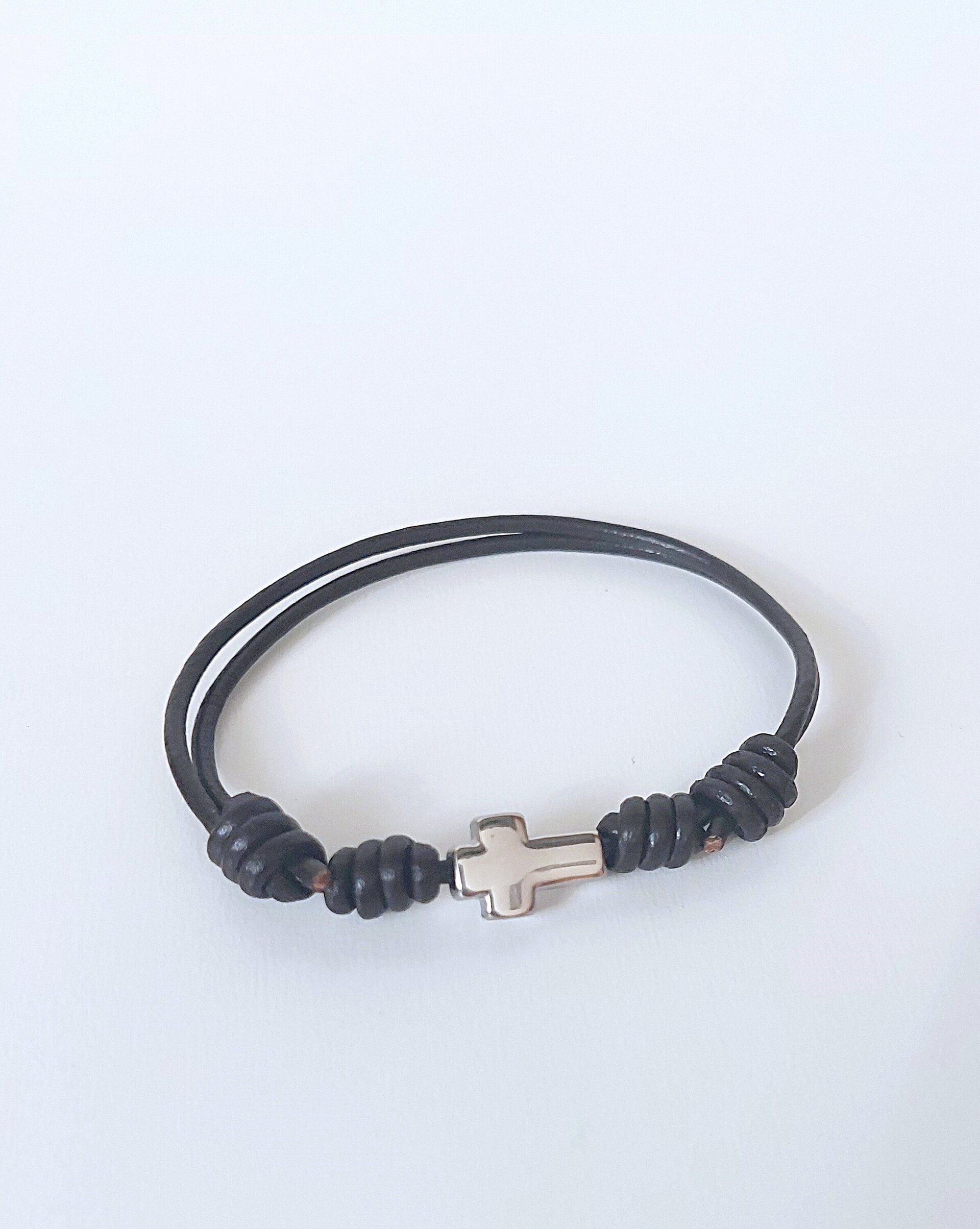 Pack Virgen Blanca - pulsera cruz - decenario Tau - 3