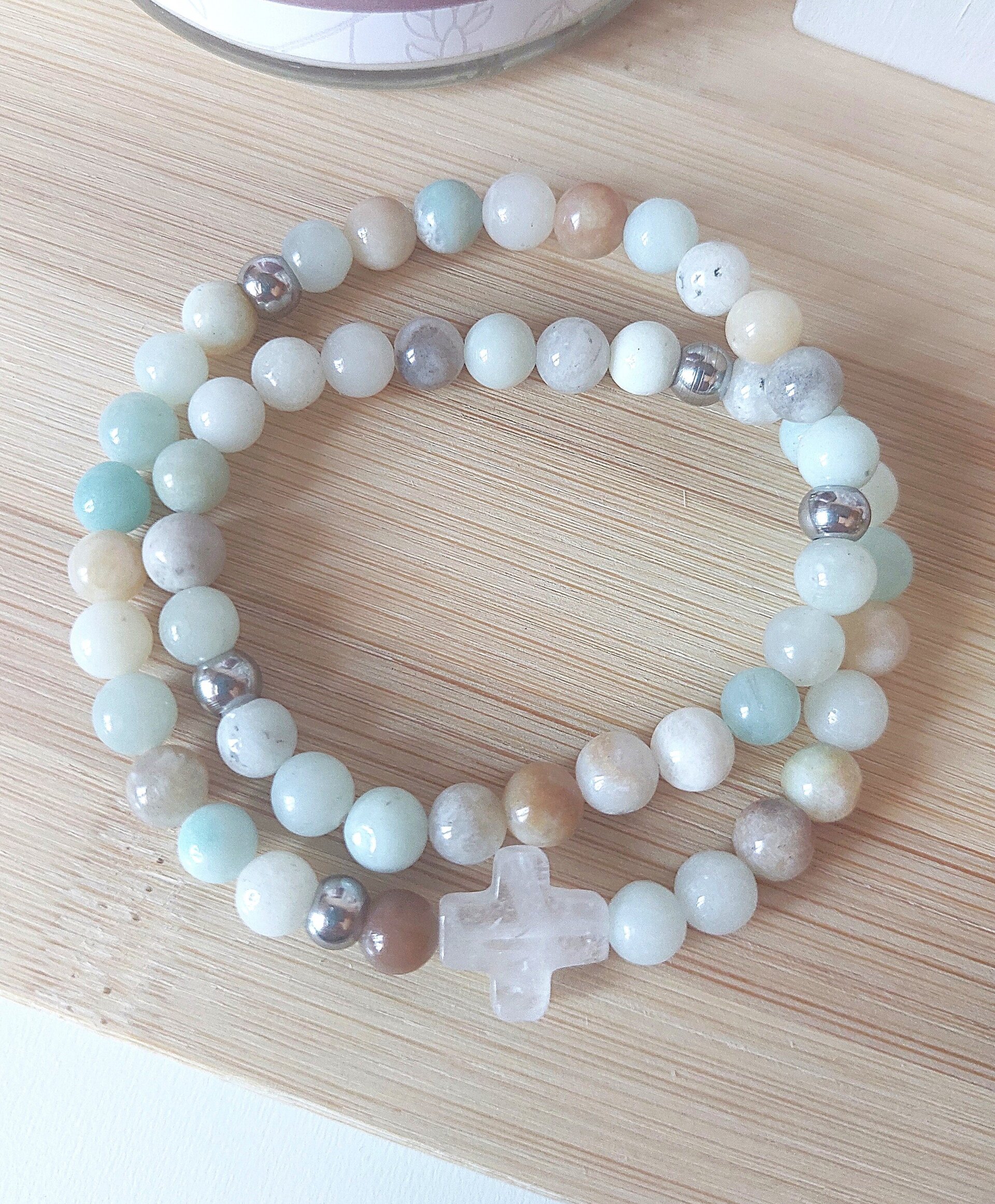 Pack pulsera rosario - vela aromática - 7